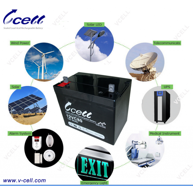 12V 80AH maintenance free battery