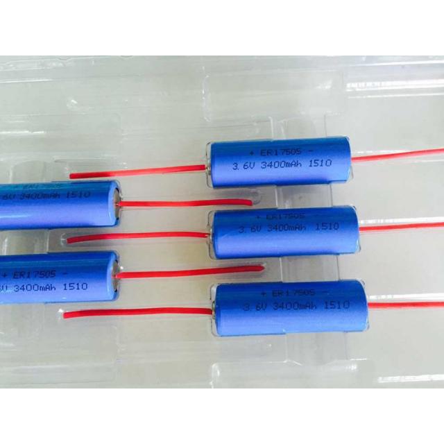 3.6V LISOCL2 battery ER17505 3600mAh with Axial Non-Rechargeable Lithium battery