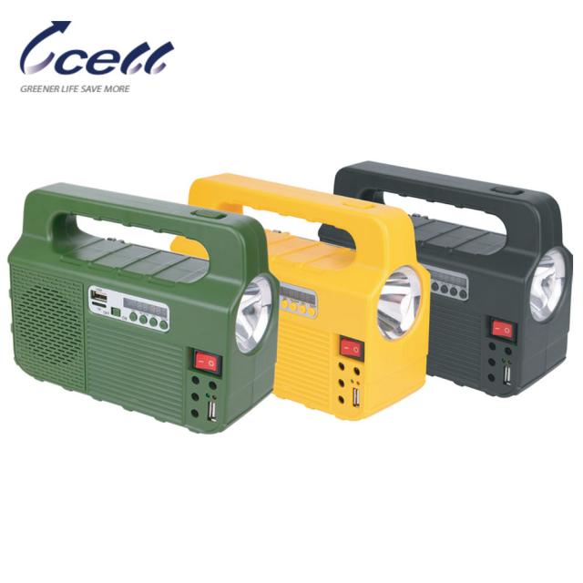 Solar Power Mini Portable Kit with mp3 Player&FM Radio and lights