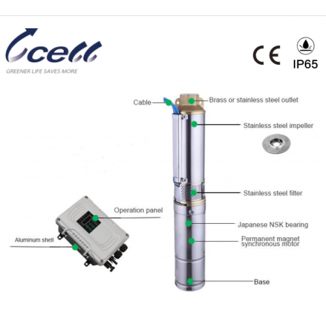 3inch DC Solar deep well Pump