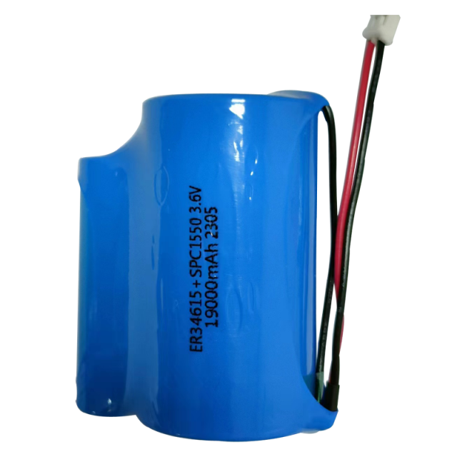 ER34615 add SPC1550 super capacitor 3.6V 19000mAh lithium battery pack